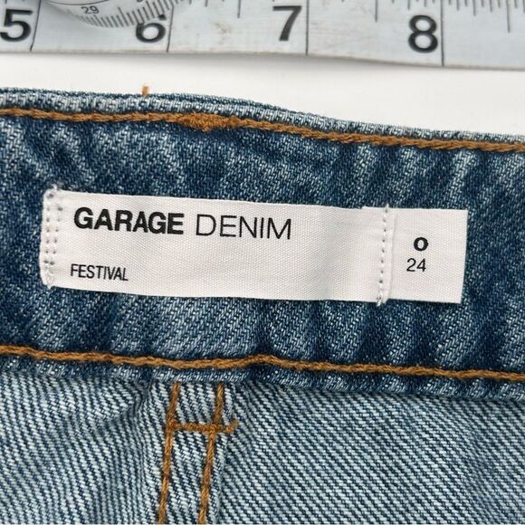 Garage festival denim medium wash cut off shorts size 0 - Picture 7 of 8